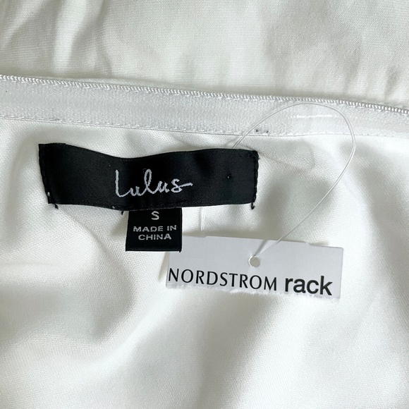 ❤️ NWT Lulus Lulu's Weekend Wonder White One Shoulder Ruffle Mini Dress Small - Picture 8 of 10